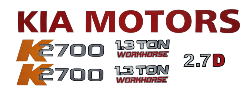 Workhorse Full Sticker Set Compatible With Kia K2700