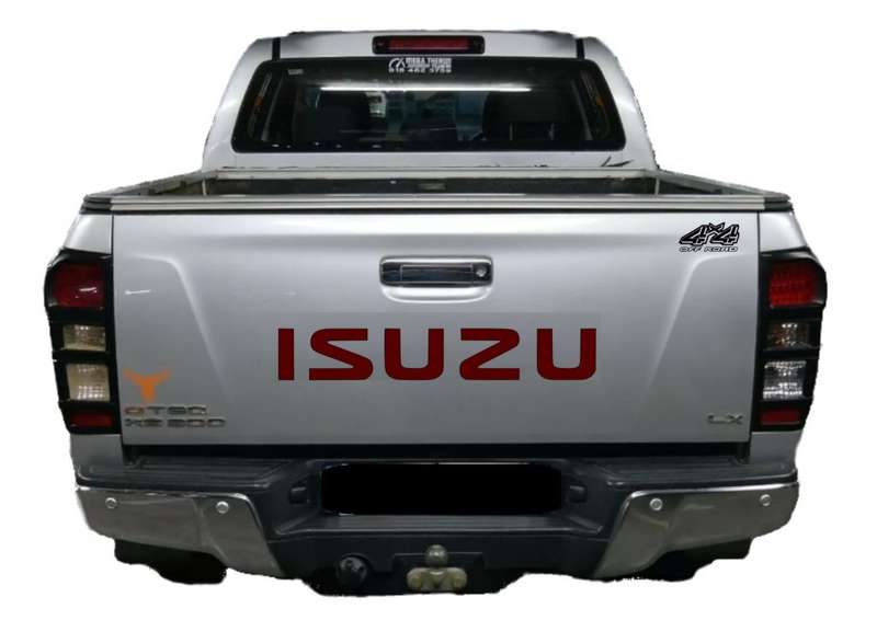 Tailgate Sticker Compatible with Isuzu with mix sticker set - Red