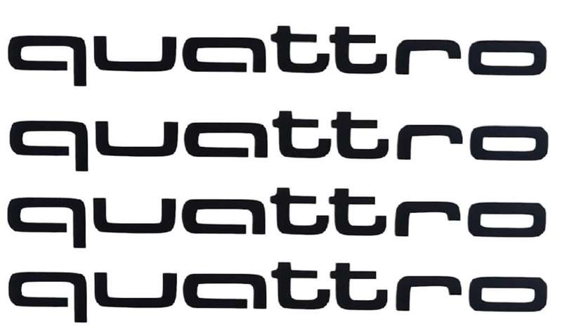 Audi Styling Stickers set for Door Handles - Quattro set