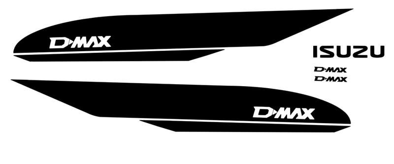 Door sticker set compatible with Isuzu DMax