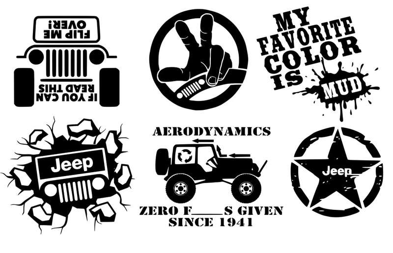 Decorative Sticker Mix Set 2 -Jeep