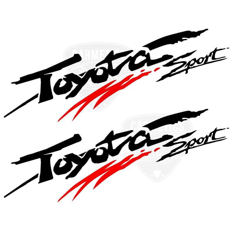 Styling set compatible Toyota: sport, mirror stickers and Metal keychain