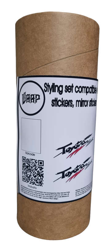 Styling set compatible Toyota: sport, mirror stickers and Metal keychain