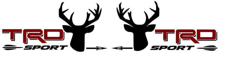 TRD styling set compatible with Toyota: TRD deer stickers with keychain