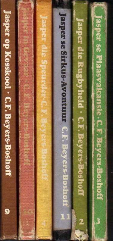 6 x jasper boekies, almal hardeblad. Almal vir een prys.
