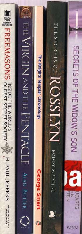 5 BOOKS FOR ONE PRICE, FREEMASONS, KNIGHTS TEMPLAR........
