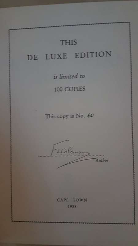 Limited 60/100 signed Edition. THE KAFFRARIAN RIFLES."Nunc Animis"