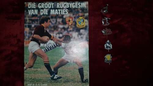 Geteken deur 3 oud-Springbokke, plus 5 lapel wapentjies