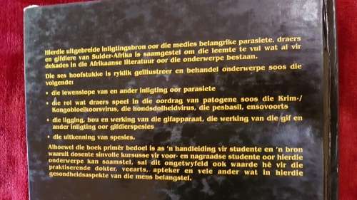 Medies belangrike PARASIETE DRAERS en GIFDIERE van Suider Afrika