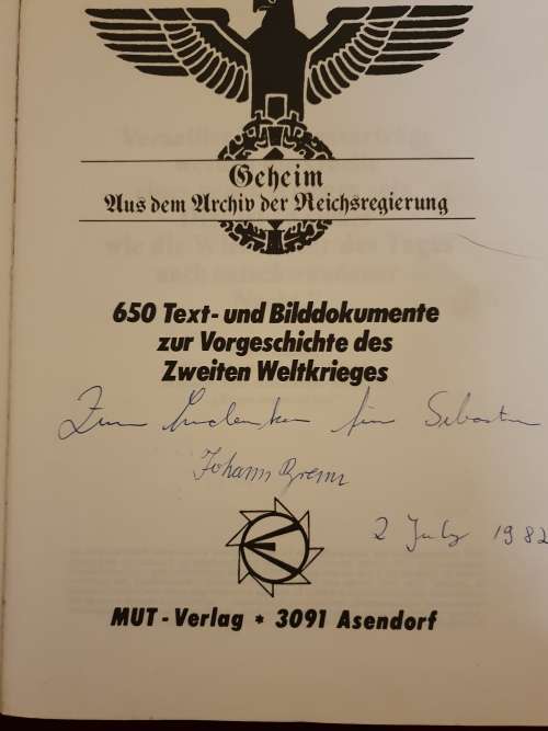 3 x large books concerning WWII - Some signed, others inscribed.