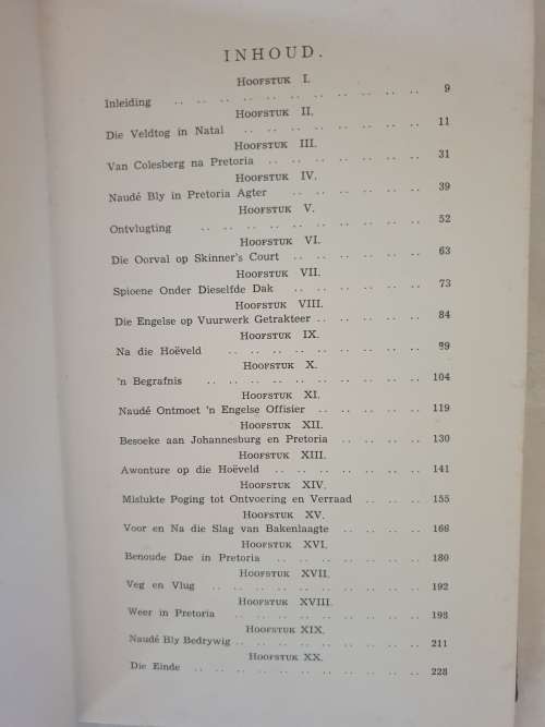 ** 1940 ** IN DOODSGEVAAR, DIE OORLOGSERVARINGS VAN KAPT. J.J. NAUDE