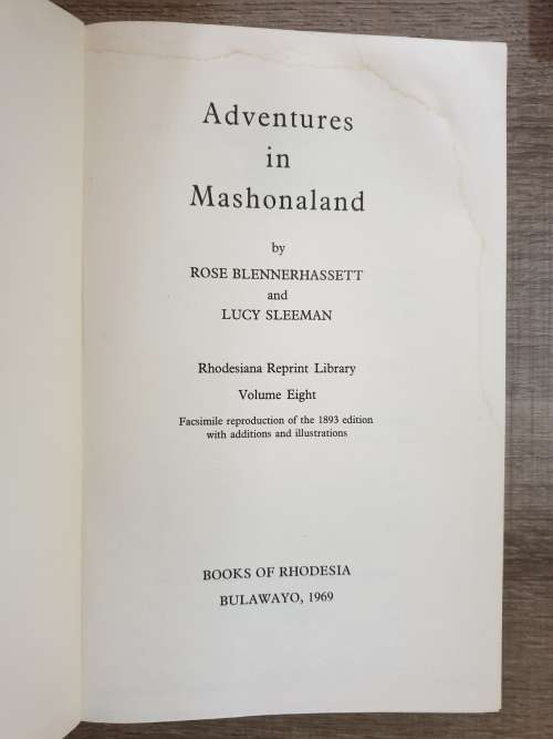 Rhodesiana Reprint Series x 3 Books