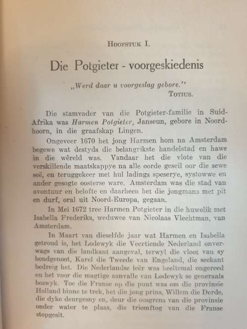 1 ste Druk 1938. HENDRIK POTGIETER deur Dr Carel Potgieter & N.H. Theunissen