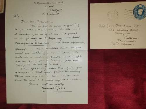 Ltd 1st Ed 20/50, Signed + Personal Letter. APOSTATE by FORREST REID