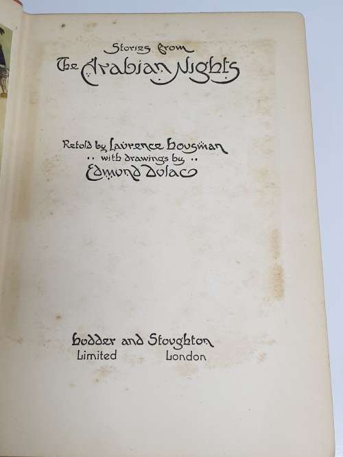 *1919* Stories from THE ARABIAN NIGHTS - Laurence Housman and Edmund Dulac
