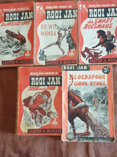 5 x ROOI JAN BOEKE -1949 - 1961. Casper H. Marais