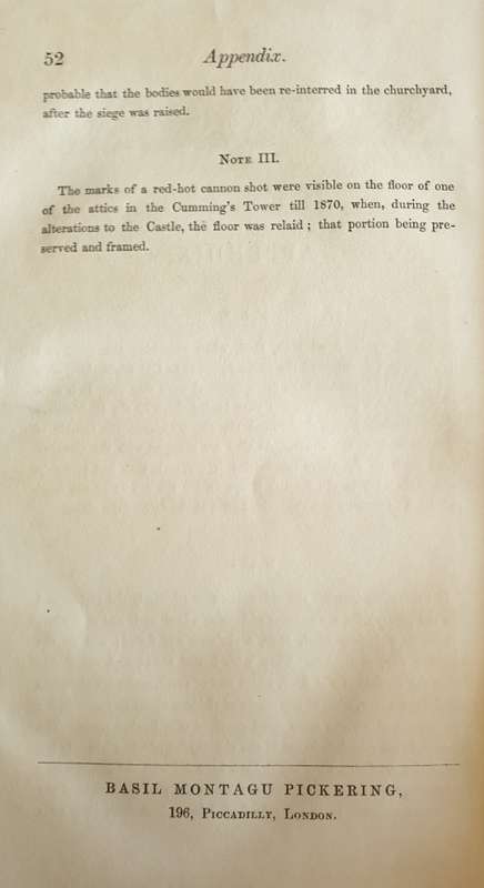 *1874* (Only 100 copies printed) History of the Siege of Blair Castle in 1746 (Privately Printed)