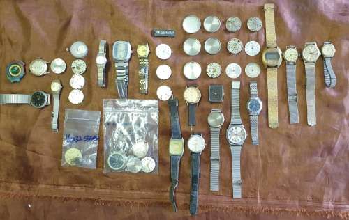 Large collection of watches/parts/etc. Some vintage.
