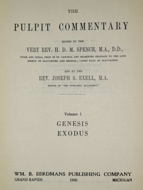 THE PULPIT COMMENTARY - Complete 23 Vol. Set / 1950`s / Spence & Exell