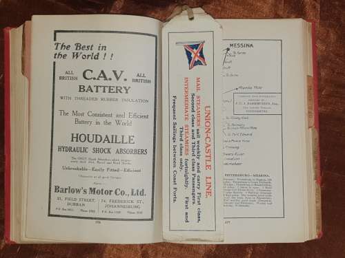 ** 1924 ** Donaldson`s South African Motor Routes. Ken Donaldson