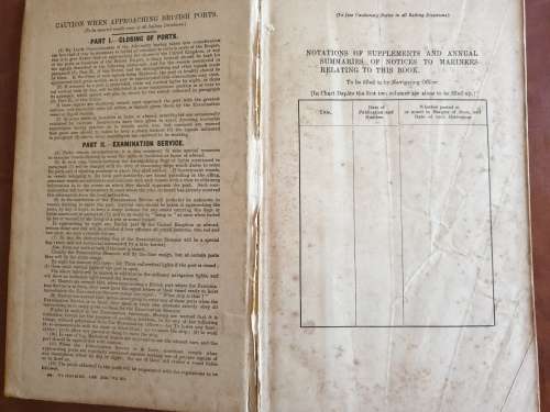 MALACCA STRAIT PILOT - First Ed 1924. Malacca Straight & W/C Sumatra