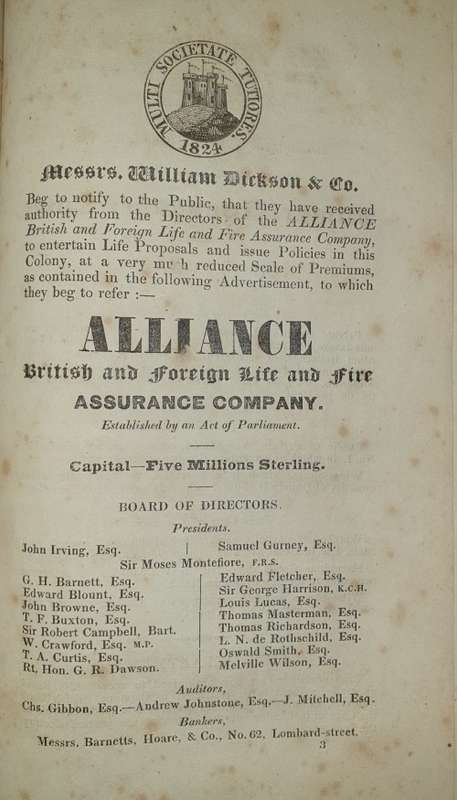 * 1849 * The Cape of Good Hope Almanac.