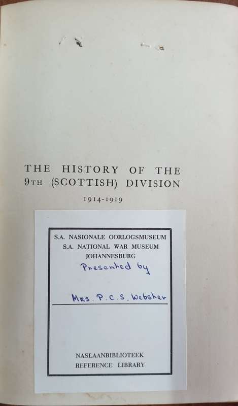 The History of the 9th (Scottish) Division - John Ewing (Presentation Copy)