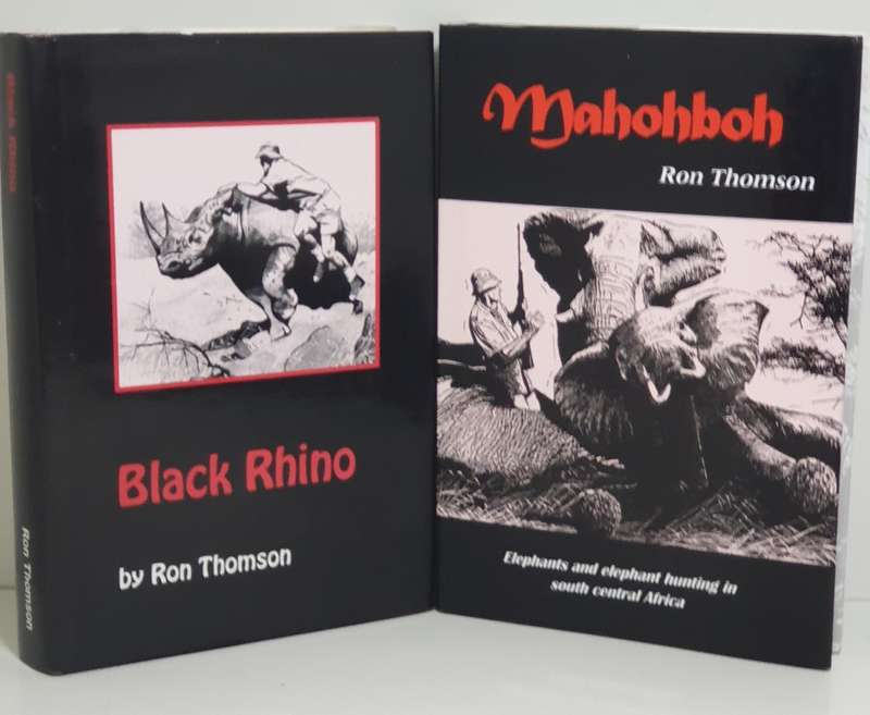 Mahohboh & Black Rhino. Both signed, Ron Thomson