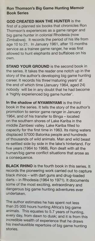 Mahohboh & Black Rhino. Both signed, Ron Thomson