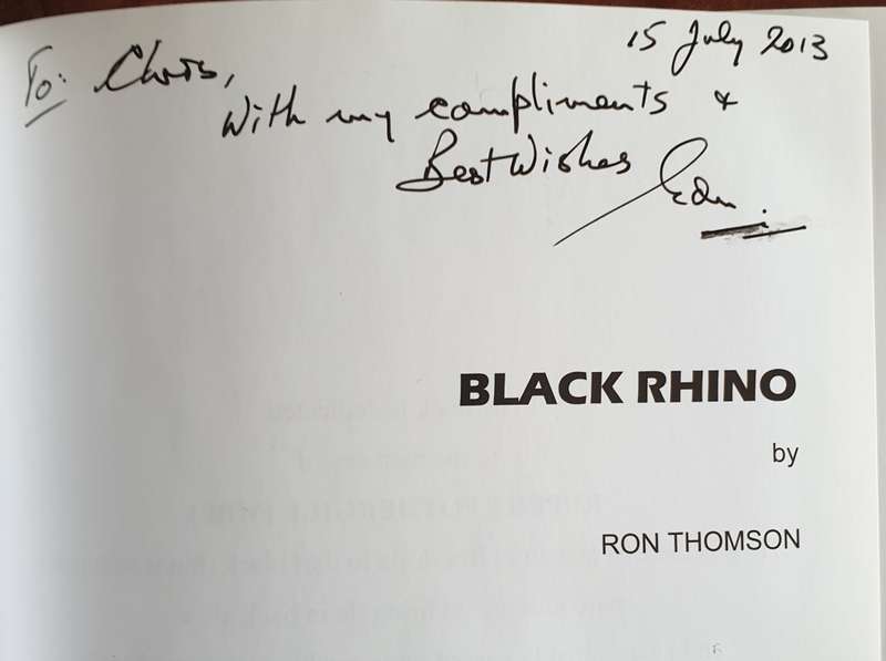 Mahohboh & Black Rhino. Both signed, Ron Thomson