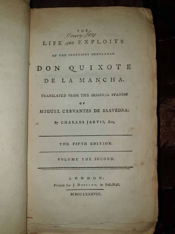 *1788* Don Quixote de la Mancha (English) Complete in 4 Volumes.