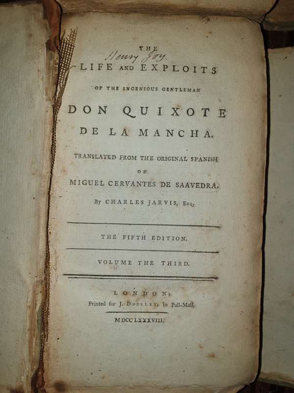 *1788* Don Quixote de la Mancha (English) Complete in 4 Volumes.