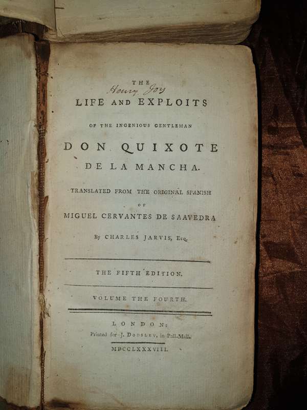 *1788* Don Quixote de la Mancha (English) Complete in 4 Volumes.