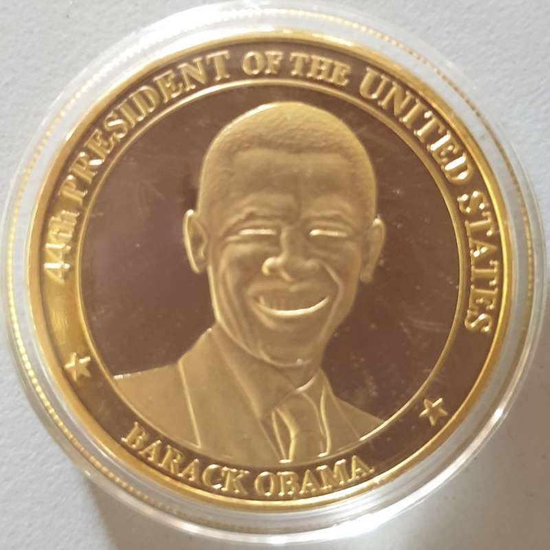 2009 - Barack Obama Gold Plated Coin.