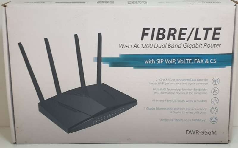 FIBRE/LTE Wi-Fi AC 1200 Dual Band Gigabit Router