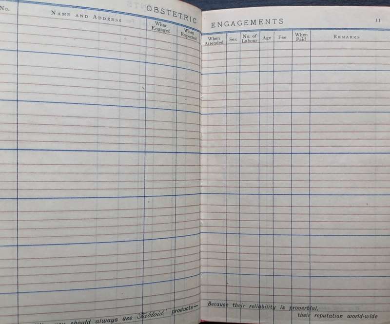 **1921 - 1922** Nurse`s Diary, South African Edition