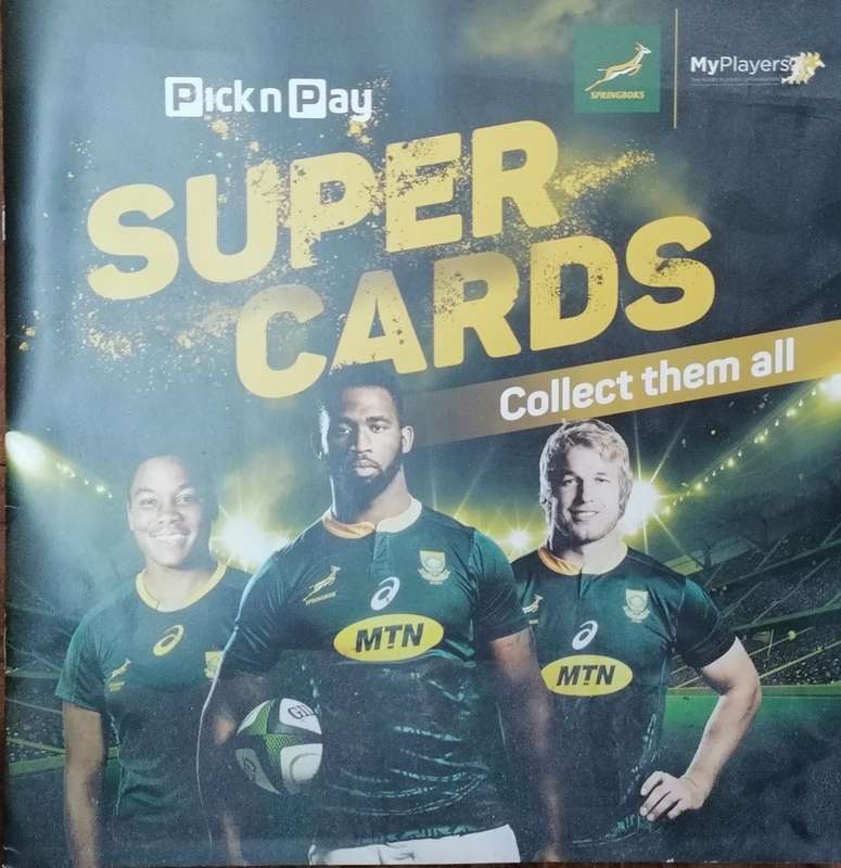 Pick n Pay Super Cards, complete with all 72 Rugby Cards