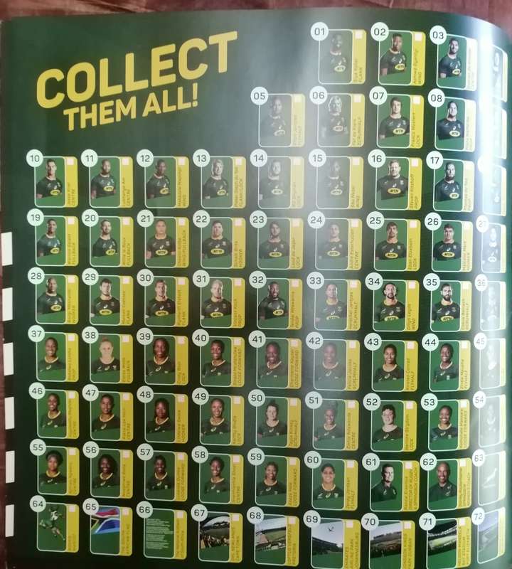 Pick n Pay Super Cards, complete with all 72 Rugby Cards