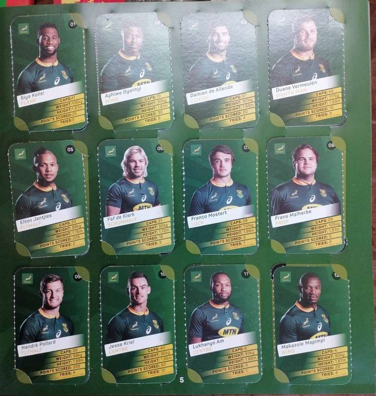 Pick n Pay Super Cards, complete with all 72 Rugby Cards