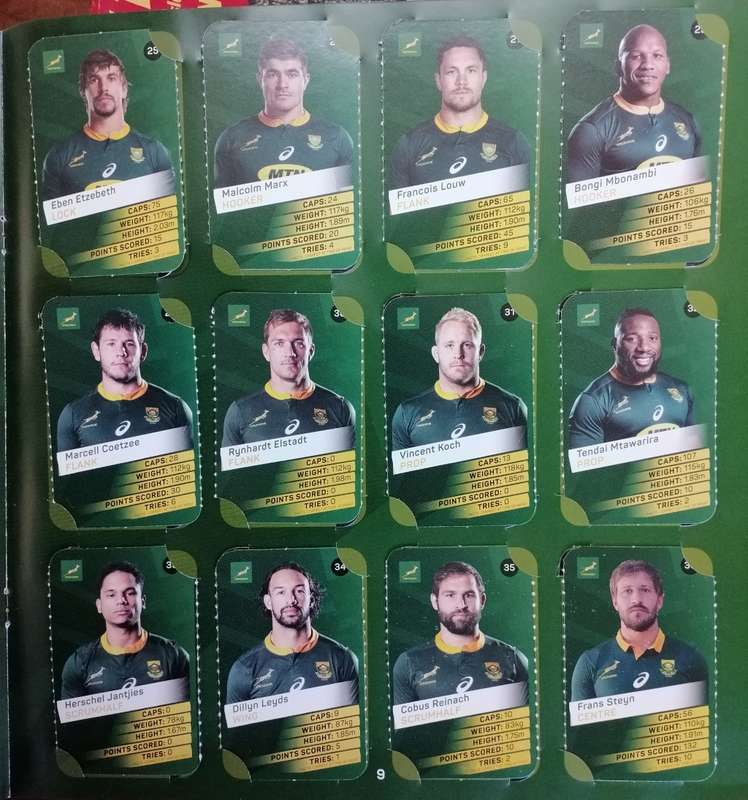 Pick n Pay Super Cards, complete with all 72 Rugby Cards