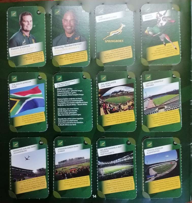 Pick n Pay Super Cards, complete with all 72 Rugby Cards