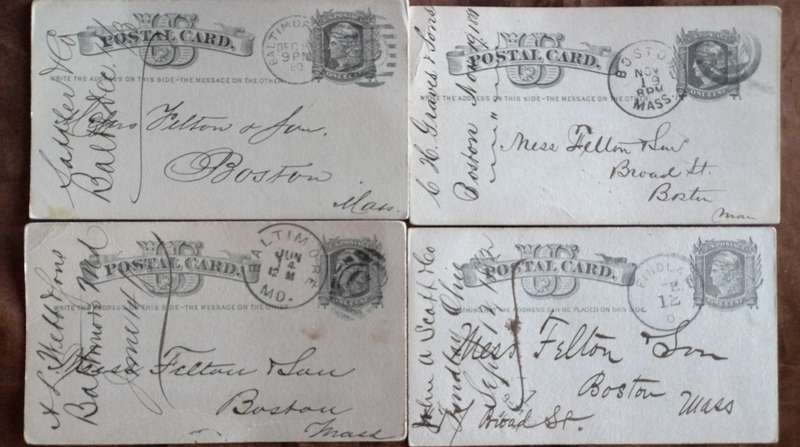(1880 - 3).  4 x Vintage Postcards