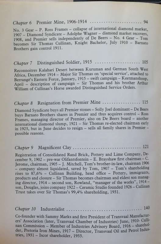 Thomas Major Cullinan -  A Biography by Nigel Helme.
