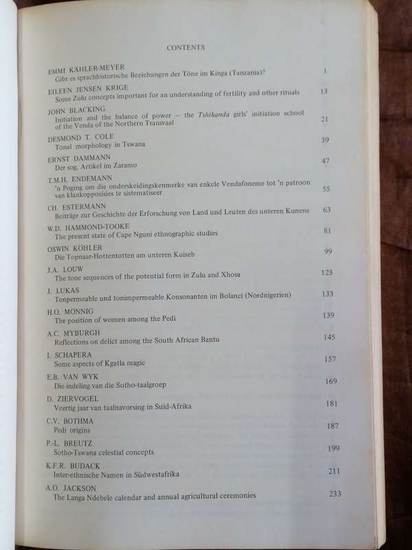 N.J. Van Warmelo. Ethnological and Linguistic Studies
