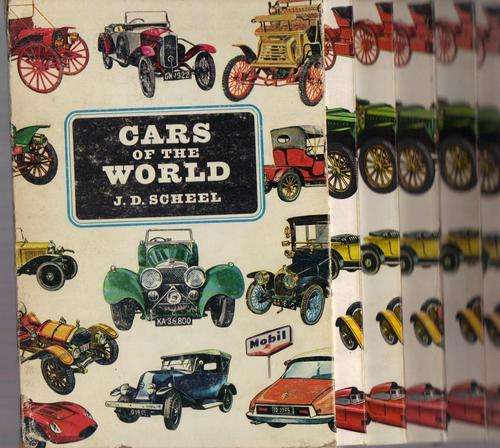 CARS OF THE WORLD, J.D. SCHEEL, 5 BOOKS IN SLIPCASE
