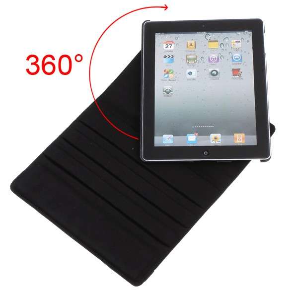 360 Rotating Leather Case Smart Cover Stand for Apple ipad 2 New ipad 3