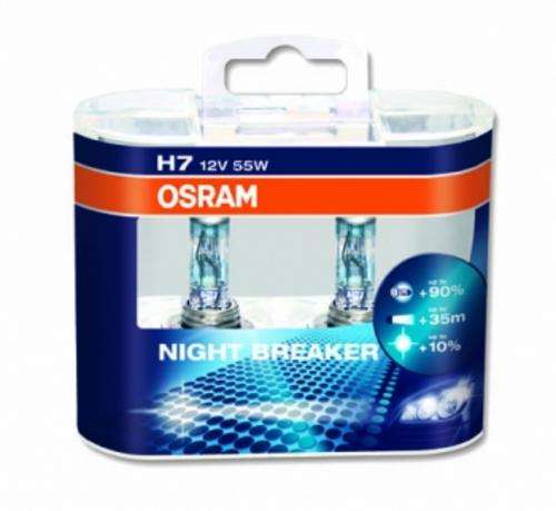 H7 Osram Nightbreaker Plus Globes  sold as a pair - Latest High-Power Technology - Up to 90% more