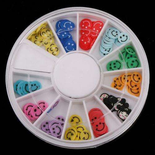 120 PCS 3D Mix Fimo Nail Art Decoration Tips polymer clay slices Wheel