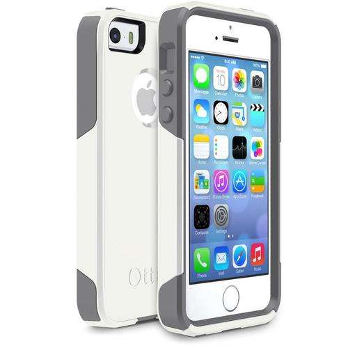SPECIAL NEW Black iPhone 5 5s OtterBox Commuter Case W/Screen Protector WHITE