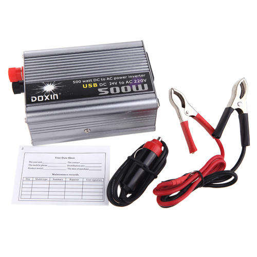 500W Watt DC 24V to AC 220V + USB Portable Voltage Transformer Car Power Inverter